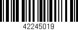 Código de barras (EAN, GTIN, SKU, ISBN): '42245019'