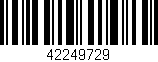 Código de barras (EAN, GTIN, SKU, ISBN): '42249729'
