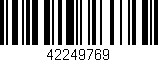 Código de barras (EAN, GTIN, SKU, ISBN): '42249769'