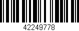 Código de barras (EAN, GTIN, SKU, ISBN): '42249778'