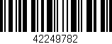 Código de barras (EAN, GTIN, SKU, ISBN): '42249782'