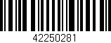Código de barras (EAN, GTIN, SKU, ISBN): '42250281'