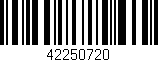 Código de barras (EAN, GTIN, SKU, ISBN): '42250720'