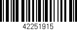 Código de barras (EAN, GTIN, SKU, ISBN): '42251915'