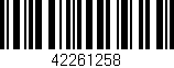 Código de barras (EAN, GTIN, SKU, ISBN): '42261258'