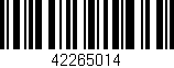 Código de barras (EAN, GTIN, SKU, ISBN): '42265014'