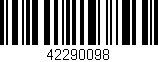 Código de barras (EAN, GTIN, SKU, ISBN): '42290098'