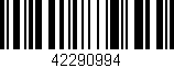 Código de barras (EAN, GTIN, SKU, ISBN): '42290994'