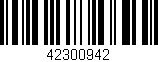Código de barras (EAN, GTIN, SKU, ISBN): '42300942'