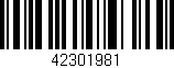Código de barras (EAN, GTIN, SKU, ISBN): '42301981'