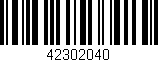 Código de barras (EAN, GTIN, SKU, ISBN): '42302040'