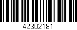 Código de barras (EAN, GTIN, SKU, ISBN): '42302181'