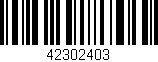 Código de barras (EAN, GTIN, SKU, ISBN): '42302403'