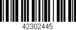 Código de barras (EAN, GTIN, SKU, ISBN): '42302445'