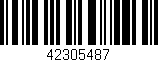 Código de barras (EAN, GTIN, SKU, ISBN): '42305487'
