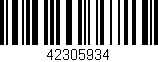 Código de barras (EAN, GTIN, SKU, ISBN): '42305934'