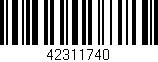 Código de barras (EAN, GTIN, SKU, ISBN): '42311740'