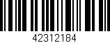 Código de barras (EAN, GTIN, SKU, ISBN): '42312184'