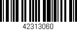 Código de barras (EAN, GTIN, SKU, ISBN): '42313060'