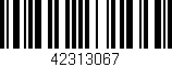 Código de barras (EAN, GTIN, SKU, ISBN): '42313067'