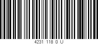 Código de barras (EAN, GTIN, SKU, ISBN): '4231_118_0_U'