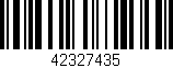 Código de barras (EAN, GTIN, SKU, ISBN): '42327435'