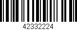 Código de barras (EAN, GTIN, SKU, ISBN): '42332224'