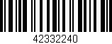 Código de barras (EAN, GTIN, SKU, ISBN): '42332240'