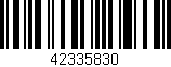Código de barras (EAN, GTIN, SKU, ISBN): '42335830'