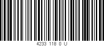 Código de barras (EAN, GTIN, SKU, ISBN): '4233_118_0_U'