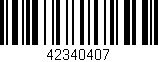 Código de barras (EAN, GTIN, SKU, ISBN): '42340407'