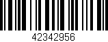 Código de barras (EAN, GTIN, SKU, ISBN): '42342956'