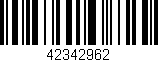 Código de barras (EAN, GTIN, SKU, ISBN): '42342962'