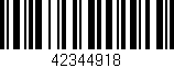 Código de barras (EAN, GTIN, SKU, ISBN): '42344918'