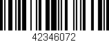 Código de barras (EAN, GTIN, SKU, ISBN): '42346072'
