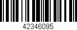 Código de barras (EAN, GTIN, SKU, ISBN): '42346095'