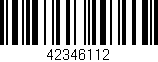 Código de barras (EAN, GTIN, SKU, ISBN): '42346112'