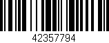 Código de barras (EAN, GTIN, SKU, ISBN): '42357794'