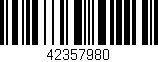 Código de barras (EAN, GTIN, SKU, ISBN): '42357980'