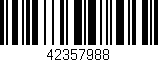 Código de barras (EAN, GTIN, SKU, ISBN): '42357988'