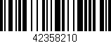 Código de barras (EAN, GTIN, SKU, ISBN): '42358210'
