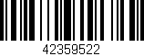 Código de barras (EAN, GTIN, SKU, ISBN): '42359522'