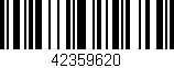 Código de barras (EAN, GTIN, SKU, ISBN): '42359620'