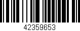 Código de barras (EAN, GTIN, SKU, ISBN): '42359653'