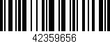 Código de barras (EAN, GTIN, SKU, ISBN): '42359656'