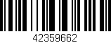 Código de barras (EAN, GTIN, SKU, ISBN): '42359662'