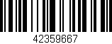 Código de barras (EAN, GTIN, SKU, ISBN): '42359667'