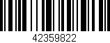 Código de barras (EAN, GTIN, SKU, ISBN): '42359822'