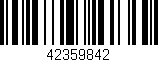 Código de barras (EAN, GTIN, SKU, ISBN): '42359842'