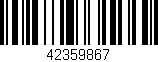 Código de barras (EAN, GTIN, SKU, ISBN): '42359867'